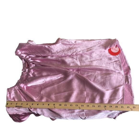 Eva Franco Cara Button Back Satin Top Rosewater Gathered Neck Women’s Large New - Picture 6 of 11